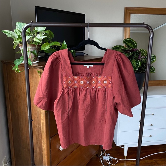 Madewell Tops - NWT | Madewell | Embroidered Peasant Top